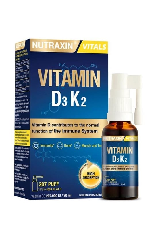 Nutraxin Vitamin D3k2 Sprey 30 Ml