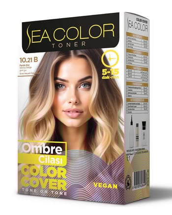 Sea Color Ombre Cilası Set Saç Boyası 10.21b Parlak Bej