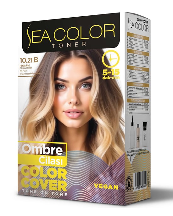 Sea Color Ombre Cilası Set Saç Boyası 10.21b Parlak Bej