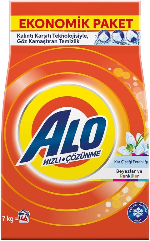Alo Toz Çamaşır Deterjanı 7 Kg Beyazlar ve Renkliler