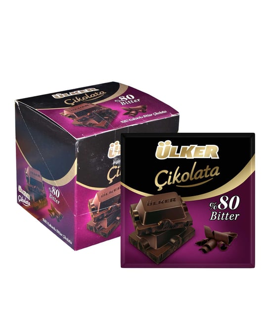 Ülker Bitter Çikolata 60 gr X 6'lı Paket %80 Bitter