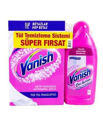Vanish Kosla Tül Beyazlatıcı 450 Gr Gold + Tül Parlatıcı 450 Ml