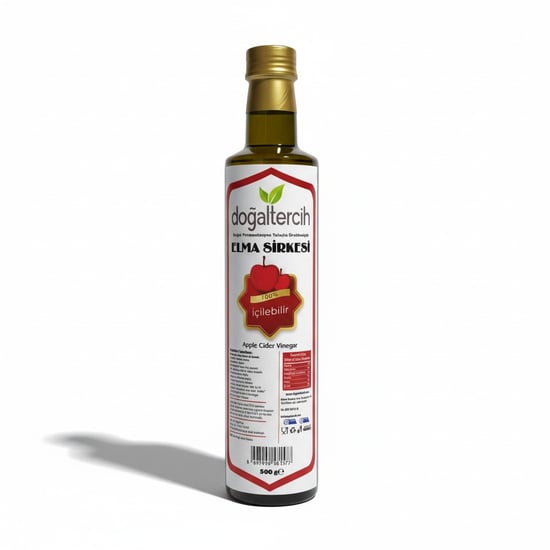 Doğaltercih İçilebilir Doğal Fermantasyon Elma Sirkesi 500 Ml