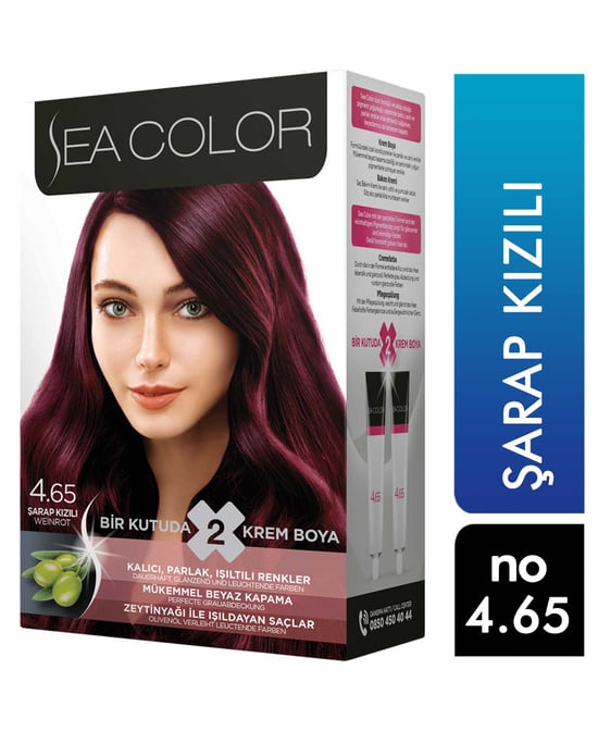Sea Color Saç Boyası 4.65 Şarap Kızılı