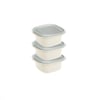 Dünya Dp-31271-999 ( Kare ) ( 3pcs = 550ml ) Easy Keep Saklama Kabı ( Renkli Plastik & Şeffaf Kapak )
