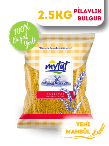 Mytat Doğal Yerli Üretim Pilavlık Bulgur 2.5 kg