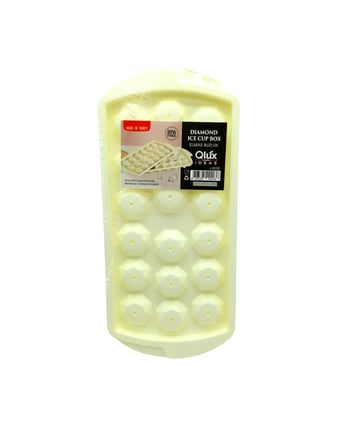 Qlux L-00203 ( Diamond Elmas Şekil ) ( 18li ) Buzluk ( Kapaklı ) ( Plastik )