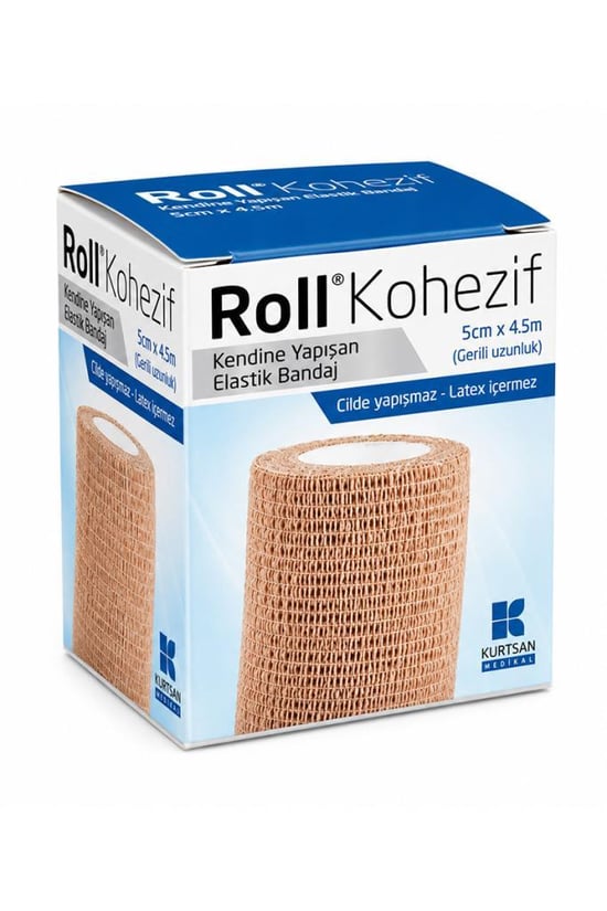 Roll Kohezif Kendine Yapışan 5cm X 4.5m Elastik Bandaj