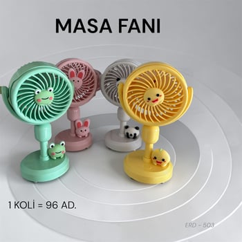 Figürlü Sevimli El ve Masa Fan Şarjlı