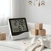 Dijital Oda Saat Termometresi Sıcaklık ve Nem Ölçer Masa Saati Alarm