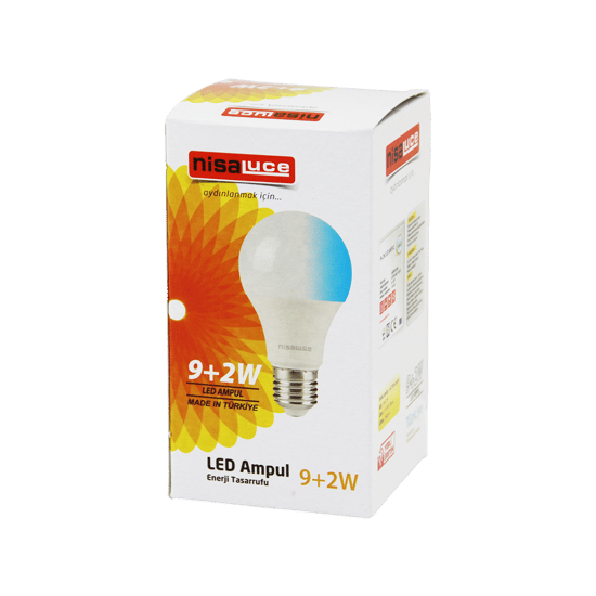 İnura Global Nisaluce Eamp-074/bm ( 9+2w E27 ) ( Beyaz-mavi ) Led Ampul