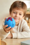 Çevirmeli Stres Topu / Stres Oyuncağı / Spinner Ball Bordo - Mavi