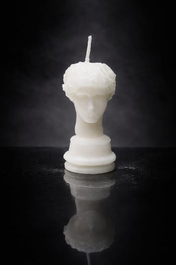 Antik Hermes Büstü Amber Kokulu Soya Wax Mum