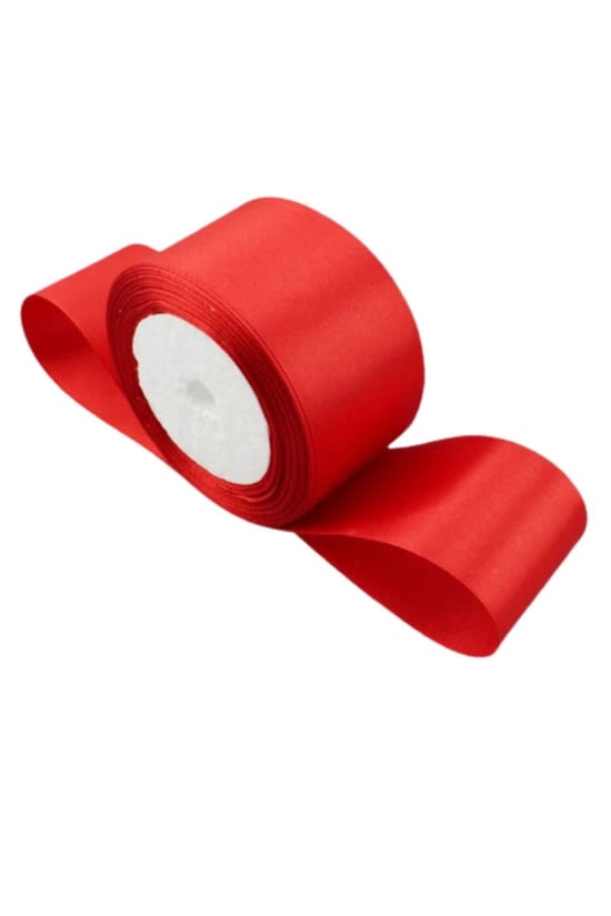 Saten Kurdele 6 Cm Kırmızı 5 Metre