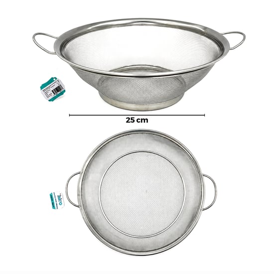 İ22-416 ( 25cm ) ( Metal Kulplu ) Tel Sepet Süzgeç