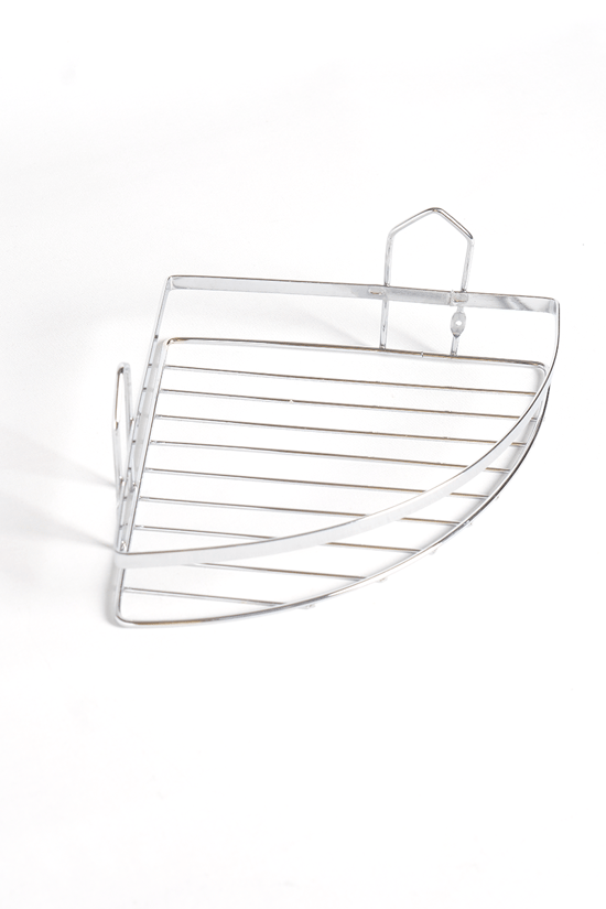 Rafiste Tekli Oval Köşe Banyo Rafı Şampuanlık