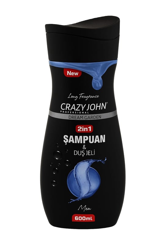 Crazy John Şampuan & Duş Jeli Men 600 ML
