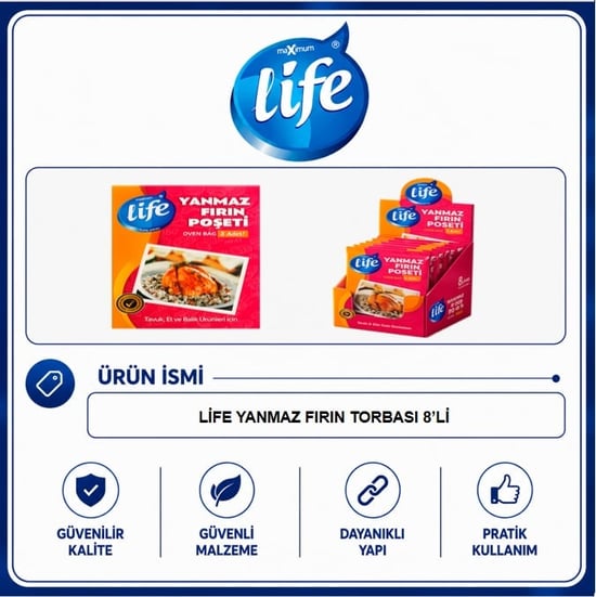 Life Yanmaz Fırın Torbası 8'Lİ
