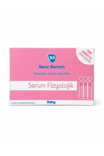 Nurse Harveys Gifrer Serum Fizyolojik Burun ve Göz Temizliği için 20 Adet 5 Ml Flakon
