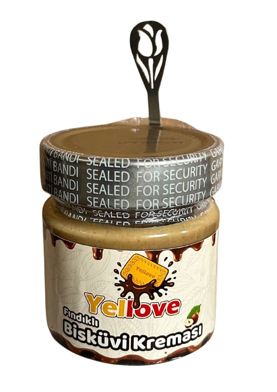Yellove Fındıklı Biküvi Kreması 200 Gr (Şekilli Çay Kaşığı Hediyeli)