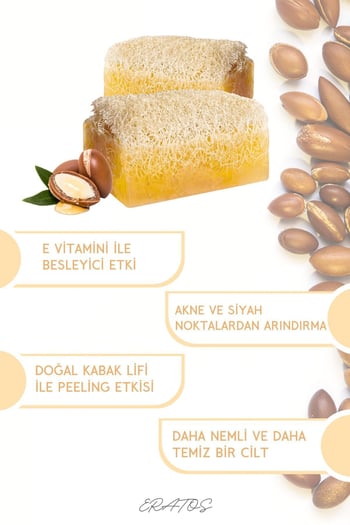Eratos Argan Özlü Kabak Lifli Sabun
