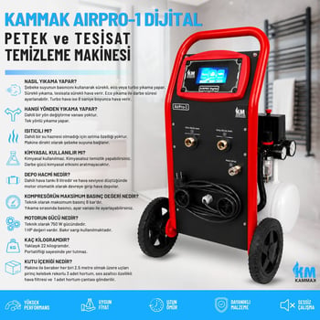 Kammak Airpro-1 Digital Tek Yönlü Kompresörlü Petek Temizleme Makinesi