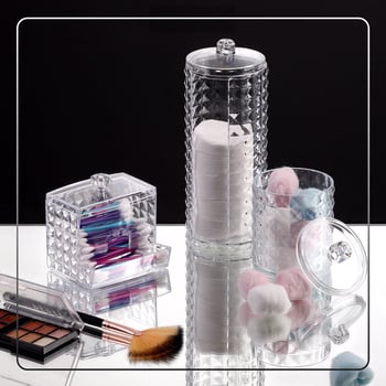 Blackstone Krc-028 Diamond ( 3lü ) Organizer Set (mika Kristal Plastik) (kulak Pamukluk & Makyaj Pamukluk & Mendillik)