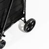 4 Tekerlekli 60 L Katlanabilir Kılıflı Pazar Arabası – 360° Dönebilen Metal İskeletli Siyah Alışveriş Arabası