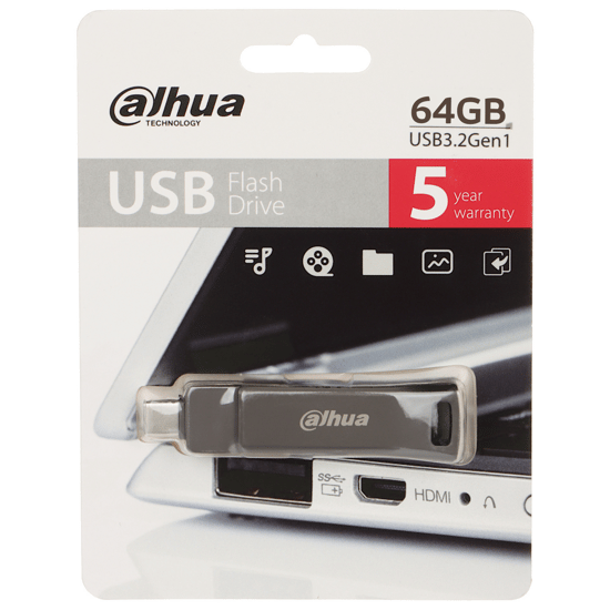 Dahua 64GB TypeC OTG Metal USB3.2 Flash Bellek P629 Type C DHI-USB-P629-32-64GB