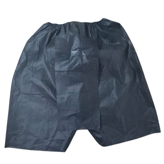 240 Adet Battal Boy Kapaklı Hasta Muayene Kolonoskobi Siyah Tela Şort Pencereli Kullan At Tek Kullanımlık