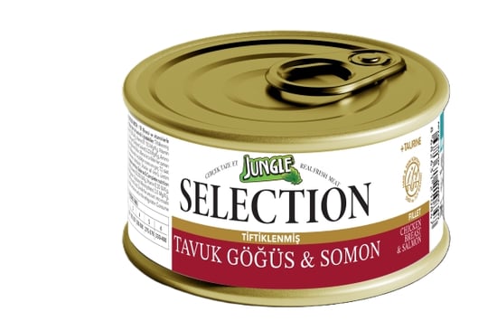 Jungle Selection Konserve 70 Gr Kedi Maması Tavuk & Somon