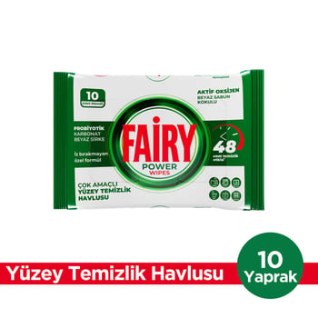 Fairy Yüzey Temizleme Mend. Power Wıpes 10 Lu*48