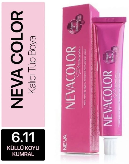 Nevacolor Premium Tüp Saç Boyası Küllü Koyu Kumral 6.11 50 ml