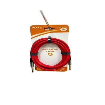 G-527k 6.3 6.3 Kırmızı 3mt Mikrofon Kablosu