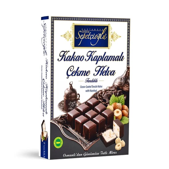 Kastamonu Meşhur Sepetçioğlu Kakao Kaplamalı Fındıklı Çekme Helva 160g