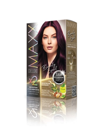 Maxx Deluxe Beauty Expert Set Saç Boyası 3.66 Patlıcan Moru