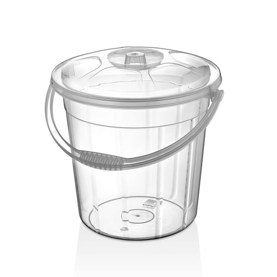 Merdem 3 No Şeffaf Kova 10 Litre-Kapaklı Kova
