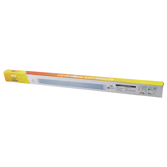 Nisaluce Eamp-107 (2 Pcs) (80w) (120cm) Kristal Bant Armatür (beyaz=6500k) (alüminyum Kapak) (ıp20 & Y Bağlantı) ( Bandı )
