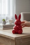 Kalp Tavşan Figürlü Dekoratif Biblo