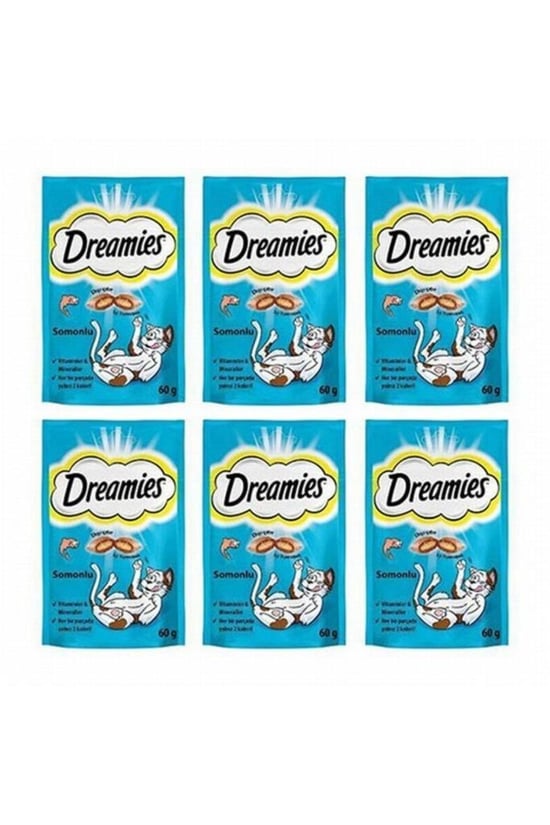 Dreamies Somon Balıklı Kedi Ödülü 6 Adet X 60 Gr