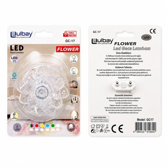 Ulbay Gc-17 ( Kozalak ) Led Gece Lambası