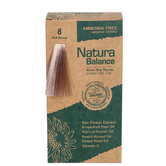 NATURA BALANCE SAÇ BOYASI 8 AÇIK KUMRAL