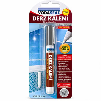 Vodaseal Drk-003 ( Gri ) Derz Kalemi ( Su Bazlı & Kokusuz ) ( Yedek Uç )