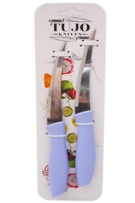Tujo Knives-2420 ( 2pcs ) ( Kartelalı ) Tırtırlı Bıçak