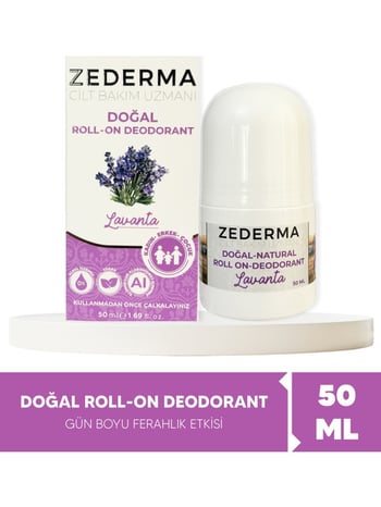 Zederma Doğal Roll-on Deodorant Lavanta