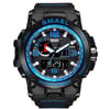 Erkek Smael Sport Çift Ekran Quartz-mavi