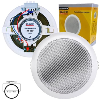 Alçıpan Tavan Hoparlör 13cm 10 Watt Trafolu Beyaz