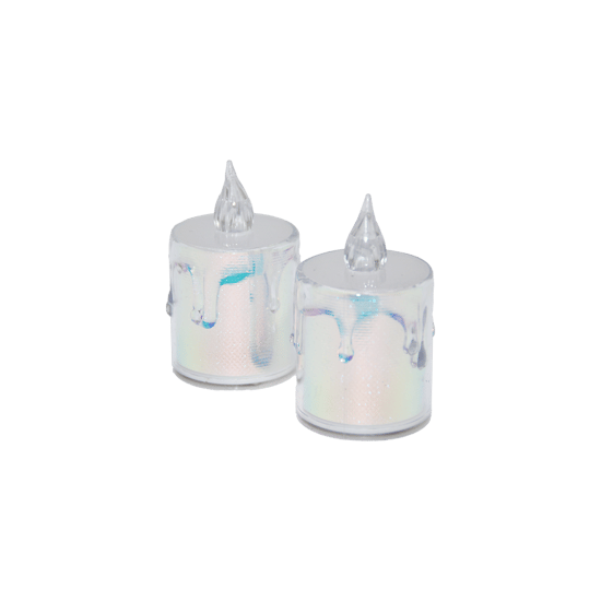 İnura Global Smokeless Candles Enf-510 (orta Boy= Çap:3.5cm & Y: 4.2cm) (damlalı Akan Mum Modeli) (pilli) Led Mum (mika Kristal Plastik)