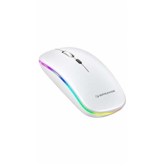 Sr-m1 Kablosuz & Bluetooth Şarjlı Mouse Beyaz