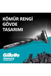Gillette Mach 3 Charcoal Makinesi 2up+ Gillette Series Tıraş Jeli200ml.+çanta